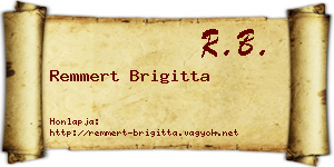 Remmert Brigitta névjegykártya